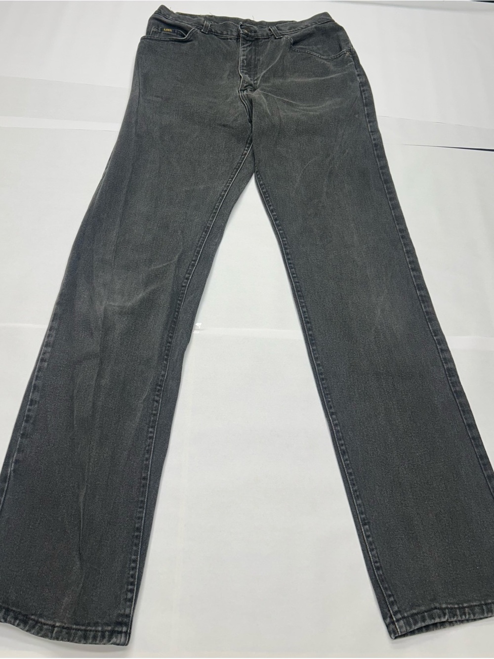 Vintage Lee 200 Regular Fit Black Pepper Denim Jeans 30x34 Made in USA